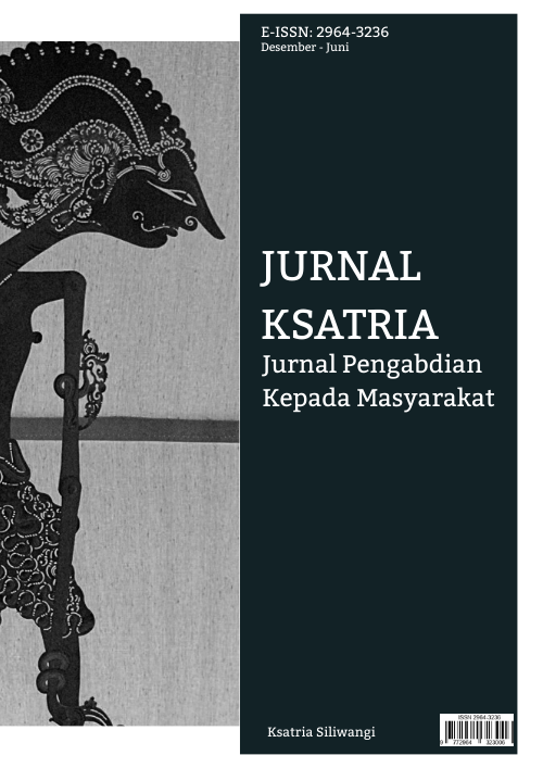 					View Vol. 3 No. 2 (2025):  Jurnal Ksatria: Jurnal Pengabdian Kepada Masyarakat
				